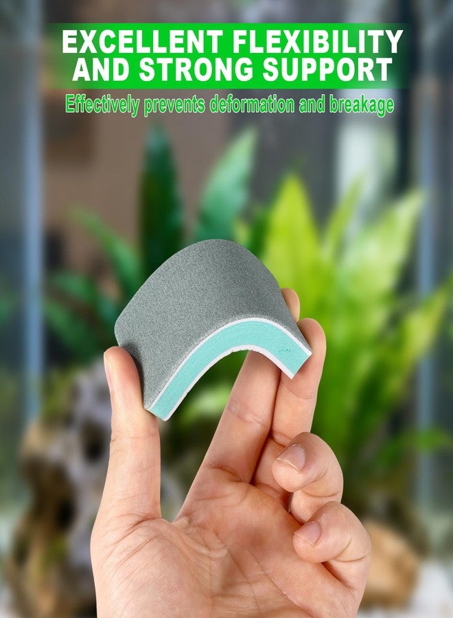 Sinbana 4pcs Double-Sided Fish Tank Cleaning Brushes, EVA Aquarium Sponge Brush Scrubber Cleaner Fish Tank Cleaning Tool for Aquarium Glass & Home Kitchen (Green) - Image 3